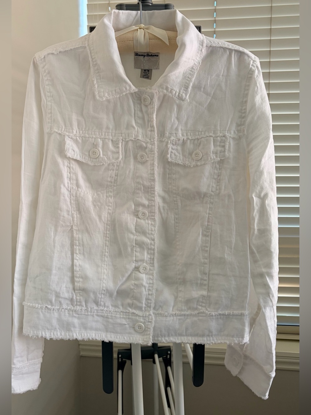 Tommy Bahama White Linen Jacket Size M